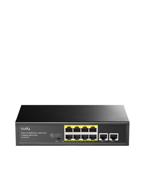CUDY 8Port 10/100M PoE+2GB Up 80W Switch resmi